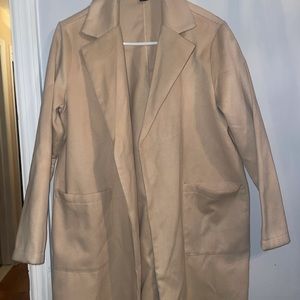 Beige trench coat
